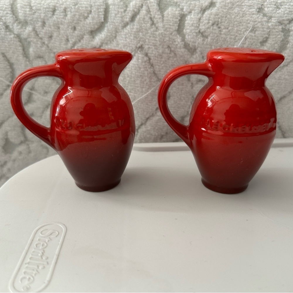 Le Creuset Red Orange Salt & Pepper Shakers